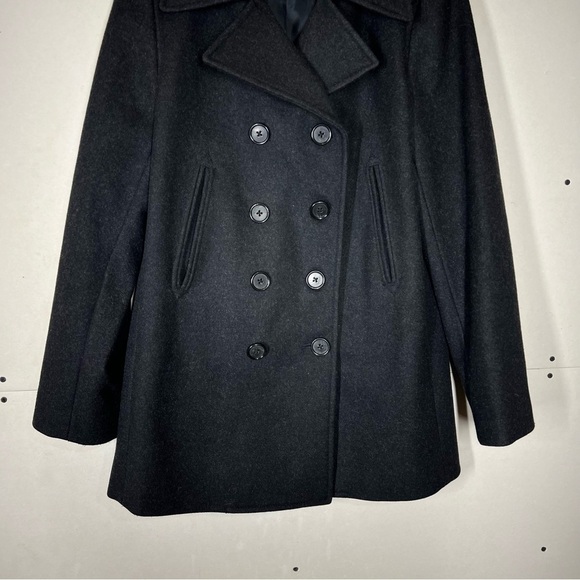 J Crew Wool Blend Double Breasted Peacoat Size Medium - Picture 7 of 10